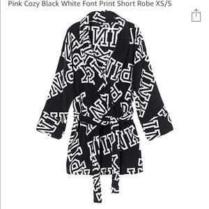 BRAND NEW PINK ROBE VICTORIA SECRET BLACK S XS